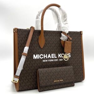 Michael Kors Mirella Medium EW Tote Bag & Trifold Wallet